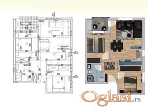 Adice, dvoiposoban, 53m2, povrat PDV-a!